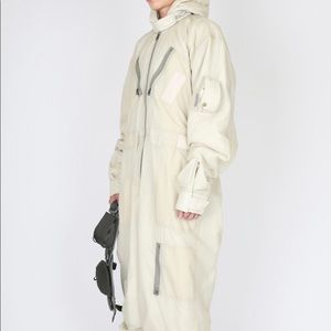 Unisex Hyein Seo Padded Boiler Suit in Beige